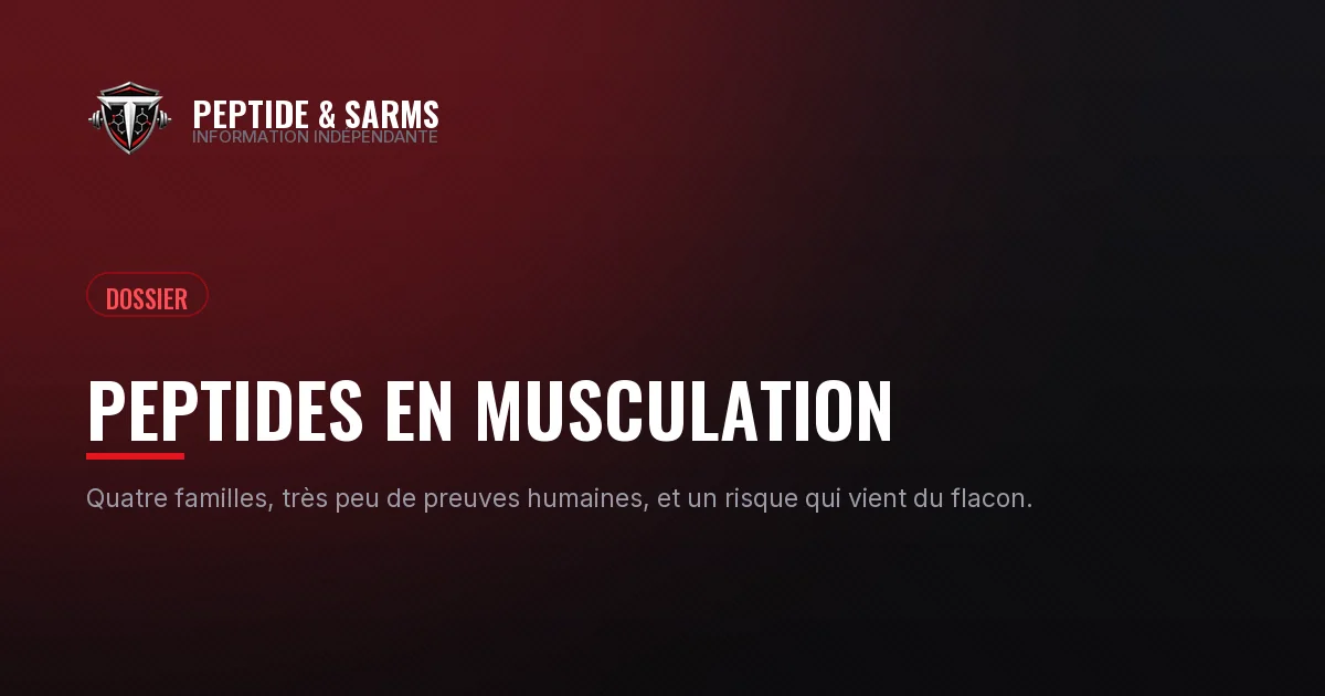 Bannière du dossier sur les peptides en musculation, du BPC-157 aux sécrétagogues